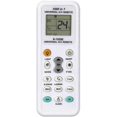 Télécommande universelle pour climatiseur, télécommande de remplacement multifonction, compatible avec K-1028, code CDZ 1000+