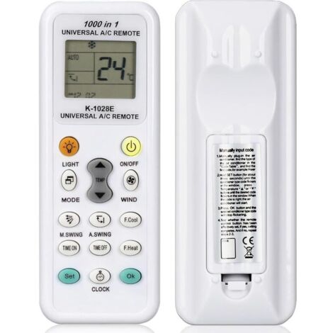 Télécommande universelle pour climatiseur , télécommande universelle pour climatiseur à faible consommation d'énergie , adaptée à Gree , Midea , Samsung , Sanyo , Sharp , Haier , TCL , Whirlpool et pl