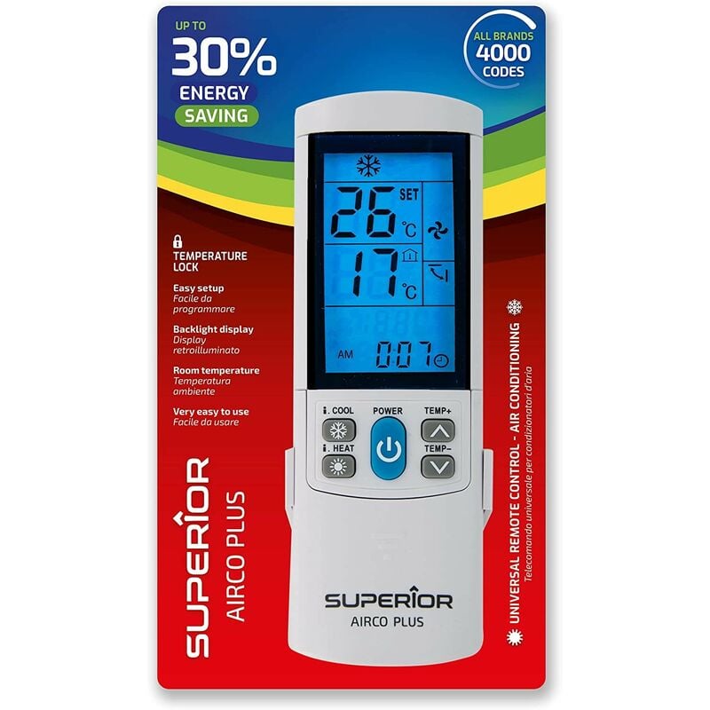 Hdme - telecommande universelle pour climatiseurs airco plus - 4000 codes