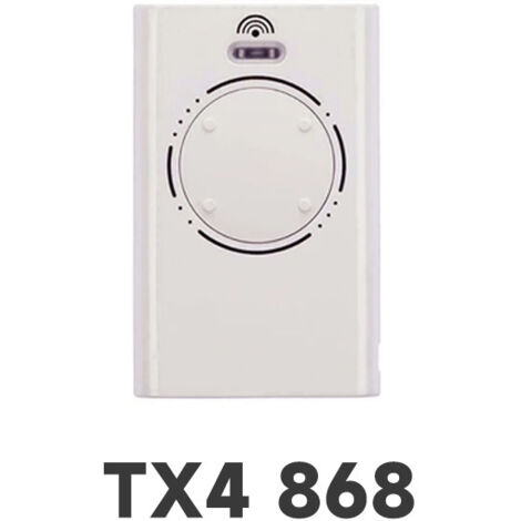 Télécommande universelle pour portail et porte de garage – Émetteur 868 MHz avec code tournant, compatible FAAC, SLH, LR, XT4 – Modèle blanc-lsw