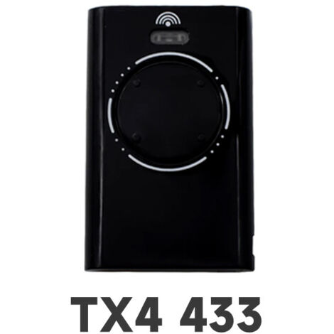 Télécommande universelle pour portail et porte de garage – Émetteur à code tournant 433 MHz, compatible avec systèmes FAAC/SLH/LR, modèle XT4 noir-lsw