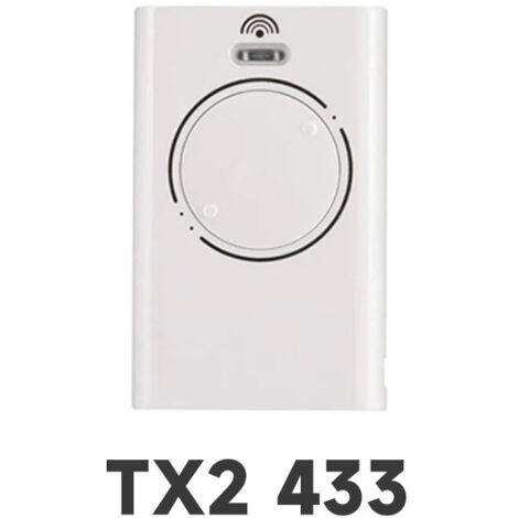 Télécommande universelle pour portails et portes de garage – Code à roulement 433 MHz – Compatible avec systèmes FAAC, SOMFY, Nice – Modèle XT2 blanc – Facile à programmer-lsw