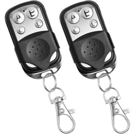 Télécommande universelle pour porte de garage, 2 télécommandes universelles, compatible avec code tournant 433,92 MHz, 4 boutons, télécommande sans fil