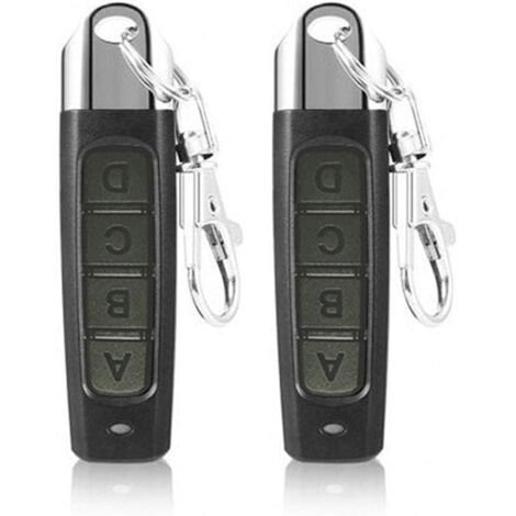 Télécommande universelle pour porte de garage 433 MHz, duplicateur d'alarme de voiture, ouvre-serrure pour la maison et le magasin, volets roulants, boutons ABCD(2 articles)