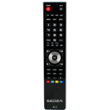 Télécommande universelle programmable par USB - 4 en 1 - Noire
