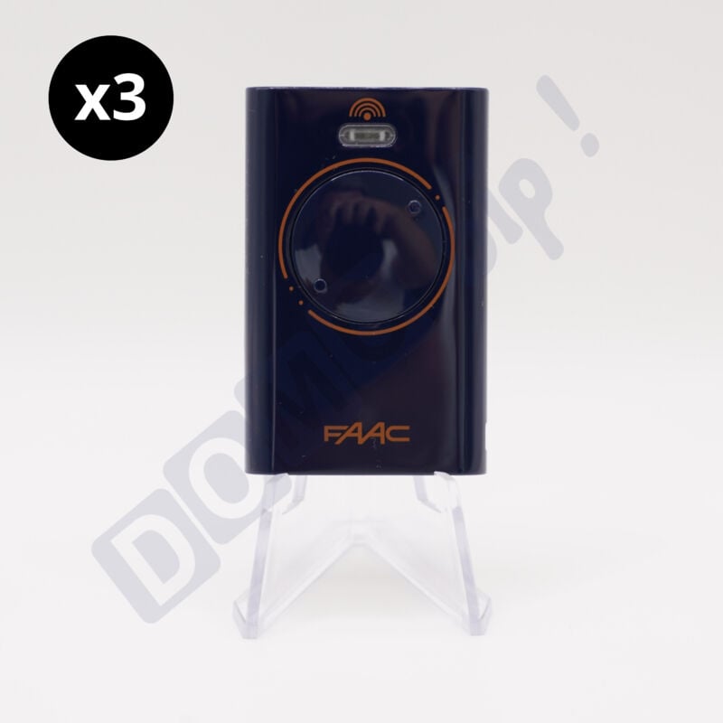 XT2 433 sl bleu (Réf. 787014) - Lot de 3 télécommandes 2 Boutons pour portails et porte de garage - Codage Fixe - Fréquence : 433,92 MHz - Compatible