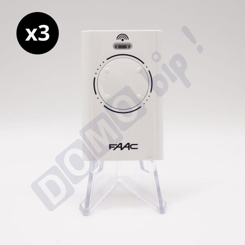 XT4 868 MHz Blanche (réf. 787010) - Lot de 3 télécommandes 4 Boutons pour portails et porte de garage - Fréquence 868,35 MHz - Télécommande Sécurisée