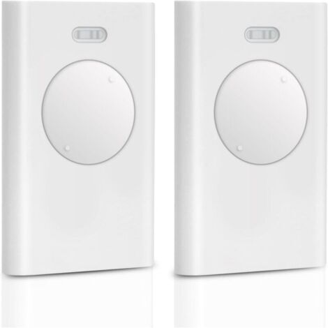 télécommandes de portail XT2 433 SLH LR 433,92 MHz, télécommande universelle à 2 canaux pour 433 MHz, blanche (comprend 2 piles supplémentaires)