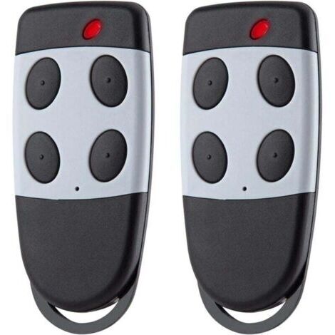 Télécommandes de porte de garage CARDIN S449 QZ4 et S449 QZ2 compatibles 433,92 MHz, lot de 2