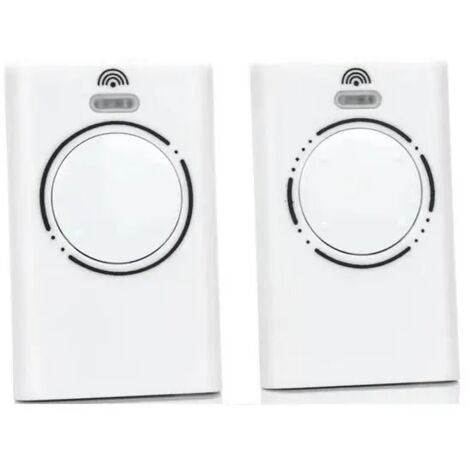 Télécommandes Universelles Compatibles CAME TOP432NA EV 433.92 MHz Rolling Code DOORHAN Style FAAC – Émetteurs Sans Fil Garage et Portail 2 Pièces, Blanc