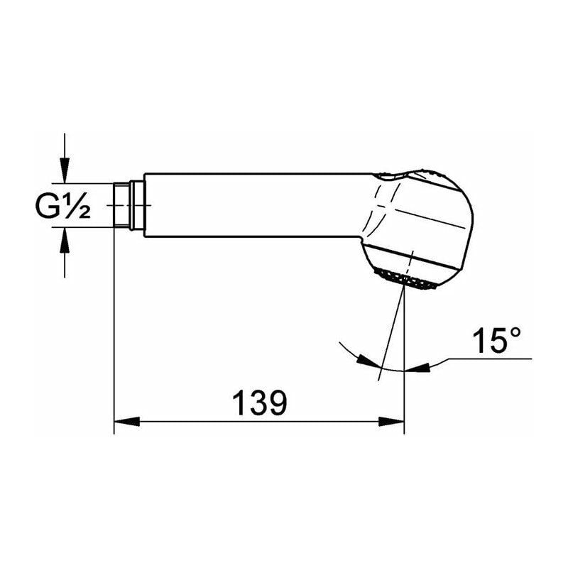 

Grohe - Teleducha de doble chorro EICHELBERG para lavabo cromado Al Dente