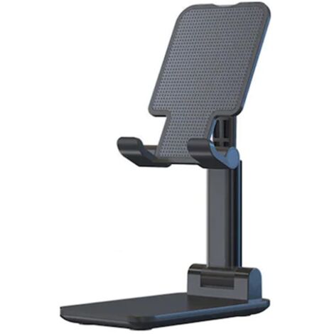 Telefon-/Tablet-Halterung, ABS/Silikon, höhenverstellbar, faltbar, 110 x 110 x 65 mm, Schwarz