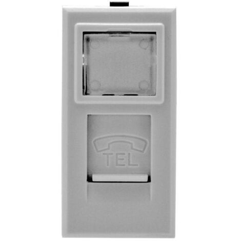 Telefonica Plug Rj11 Bianco Coperchibile Bticino Axolute