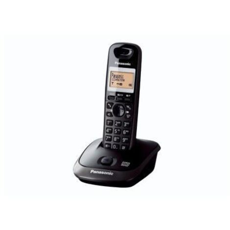 Teléfono DECT Panasonic KX-TG2521, color negro, identificador de llamadas