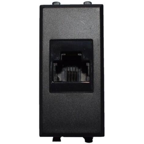 Teléfono jack Ave Tekla RJ11 color negro 1 módulo 445024