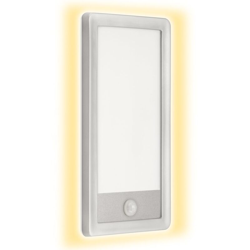 Applique d'extérieur à led, applique d'extérieur avec détecteur de mouvement, avec capteur crépusculaire, effet rétro-éclairé, 16 w, 2.000 lumens,