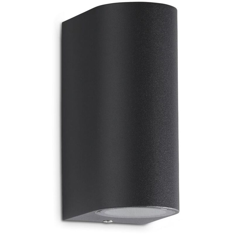 Lampe led d'extérieur, lampe murale incl. 2 x GU10, 5 watts chacun, 400 lumens, IP44, anthracite, 151x67x92mm (LxlxH) - Telefunken