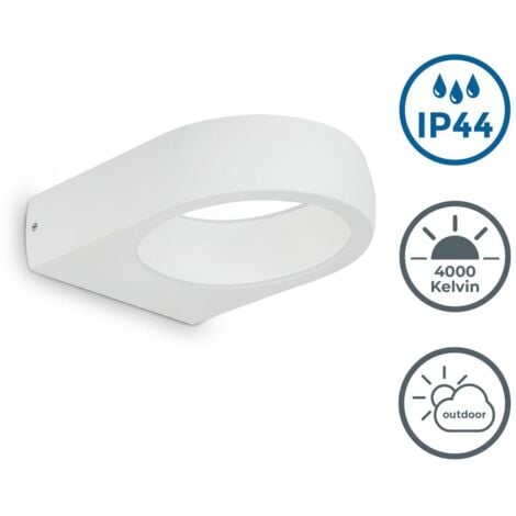 Lampe d'extérieur LED Telefunken PUKA, platine LED, 4000K blanc neutre, 7,5 W, 680 lm, blanc, IP44, 25000 heures, 17,5 x 14,5 x 4,5 cm