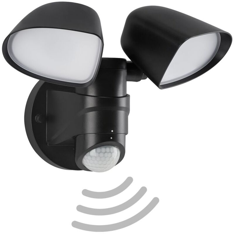 Led Projecteur d'extérieur à détecteur, 21,8 cm, 20 w, noir, Briloner Leuchten - Telefunken