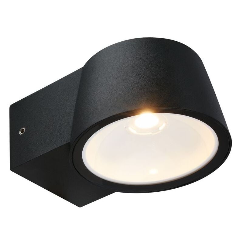 Lampe led murale, protection contre les éclaboussures et la poussière, on/off, noir, dimensions : 5,5 x 9,5 x 13 cm - Telefunken