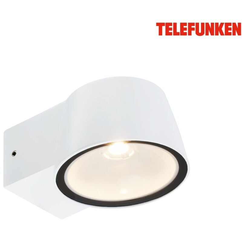 Lampe led murale, protection contre les éclaboussures et la poussière, On/Off, blanc, dimensions : 5,5 x 9,5 x 13 cm - Telefunken