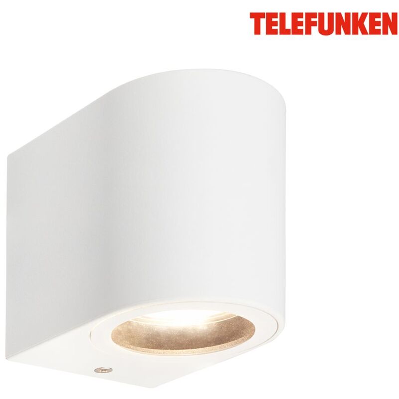 Lampe led murale, protection contre les éclaboussures, on/off via interrupteur mural, blanc, dimensions : 8 x 7 x 9 cm - Telefunken