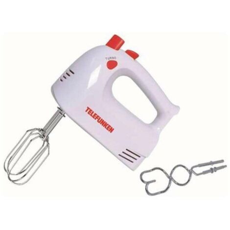 Telefunken Sbattitore M07460 200W 5 Velocità con Turbo Fruste Acciaio Inox e Ganci