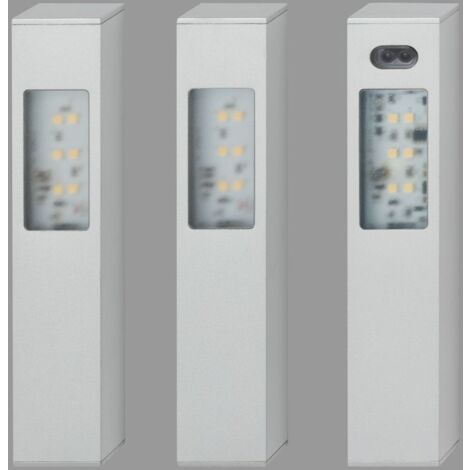 Telefunken Set di 3 lampade da incasso con sensore, 16 cm, 2,5 W, 180 lm, alluminio