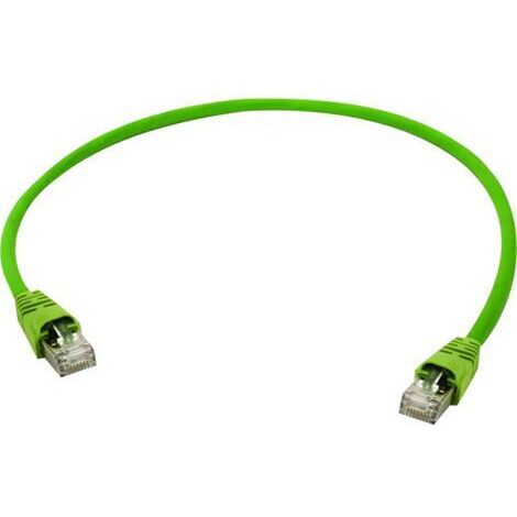 Telegärtner 100008002 RJ45 Patchkabel CAT 6 S/FTP 1.00 m Gelb, Grün  1 St.