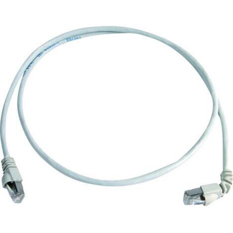Telegärtner 100008023 RJ45 Câble réseau, câble patch CAT 6a S/FTP 1.00 m blanc ignifuge, sans halogène 1 pc(s) Y623041