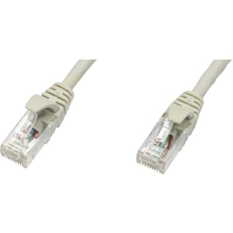 Telegärtner 100008185 RJ45 Câble réseau, câble patch CAT 5e U/UTP 1.00 m gris ignifuge 1 pc(s) Q016801
