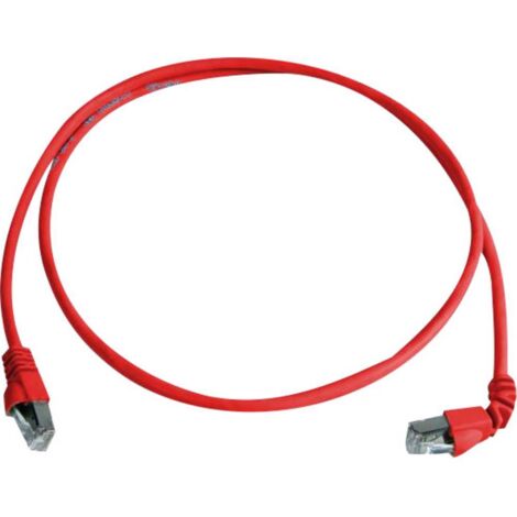 Telegärtner 100008289 RJ45 Câble réseau, câble patch CAT 6a S/FTP 2.00 m rouge ignifuge, sans halogène 1 pc(s) Y628901