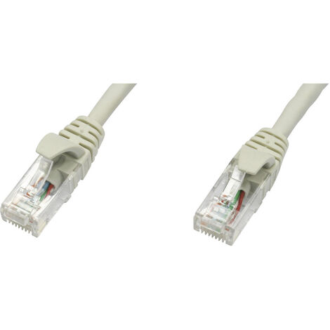 Telegärtner 100008394 RJ45 Netzwerkkabel, Patchkabel CAT 5e U/UTP 2.00 m Grau Flammwidrig 1 St.