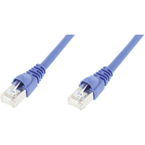 Telegärtner 100008465 RJ45 Netzwerkkabel, Patchkabel CAT 6a S/FTP 3.00 m Blau Flammwidrig, mit Rastn