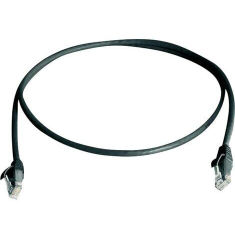 Telegärtner 100008519 RJ45 Patchkabel CAT 6 U/UTP 3.00 m Schwarz Flammwidrig, Halogenfrei 1 St.