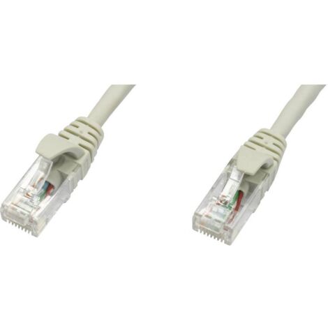 Telegärtner 100008783 RJ45 Câble réseau, câble patch CAT 5e U/UTP 5.00 m gris ignifuge 1 pc(s) Q016451