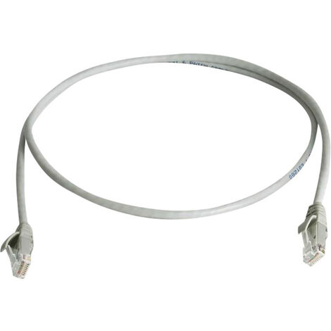 Telegärtner 100009031 RJ45 Netzwerkkabel, Patchkabel CAT 6 U/UTP 10.00 m Grau Flammwidrig, Halogenfr
