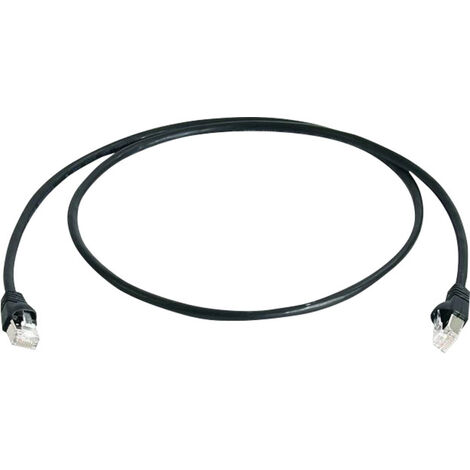 Telegärtner 100009136 RJ45 Netzwerkkabel, Patchkabel CAT 6a S/FTP 25.00 m Schwarz Flammwidrig, Halog