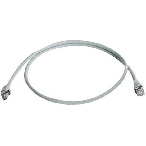Telegärtner 100009348 RJ45 Câble réseau, câble patch CAT 5e F/UTP 15.0 m gris ignifuge, avec manchon