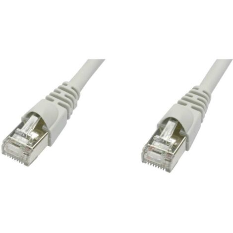 Telegärtner 100009349 RJ45 Câble réseau, câble patch CAT 5e F/UTP 20.0 m gris ignifuge, avec manchon