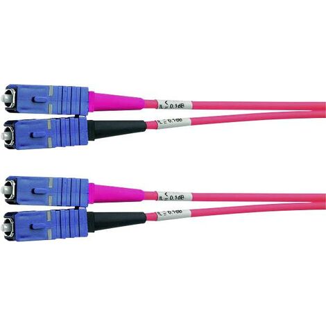 Telegärtner 100011849 fibre optique FO Câble de raccordement 3.00 m turquoise [1x SC mâle - 1x SC mâle] 50/125 µ Multimode OM3 S155951