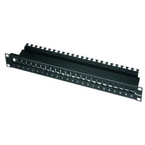 Telegärtner 19Z.AMJ-Modulträger 1HE 24P leer schwarz AMJ-Mod 24PP/ub sw