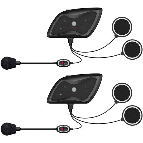 Teleheer T6 Plus Casque de moto Bluetooth Casque étanche \ Intercom Full Duplex Intercom en temps réel Prise en charge Intercom multi-personnes Noir