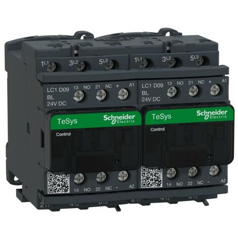Teleinvertitore TeSys LC2D - 3 poli - AC3 440 V 9 A - 24 V CC - LC2D09BL
