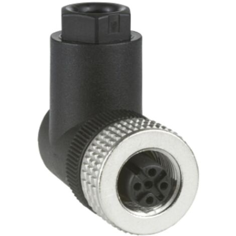 Telemecanique - Femmina, M12, 4 pins, connettore a 90°, pressacavo Pg7 - XZCC12FCM40B