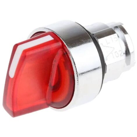 Telemecanique leuchtender Wahlschalter Kopf Rot LED 2 Positionen ZB4BK1243