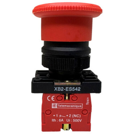 Telemecanique Notausschalter XB2-ES542 Sicherheitsschalter Pilztaster Ui 500V 6A Schalter