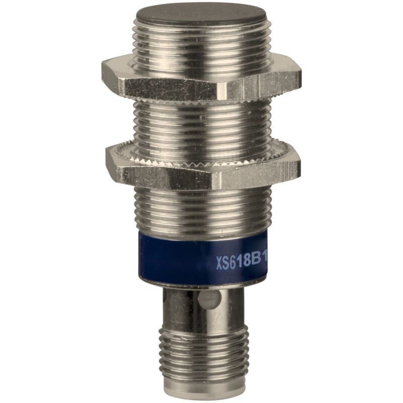 Schneider Electric - Xs618b1dam12 Schneider Detecteur Inductif Cyl Long M18 12 24vdc No 2 Fils Noyable Portee 8mm Connect M12 Telemecanique