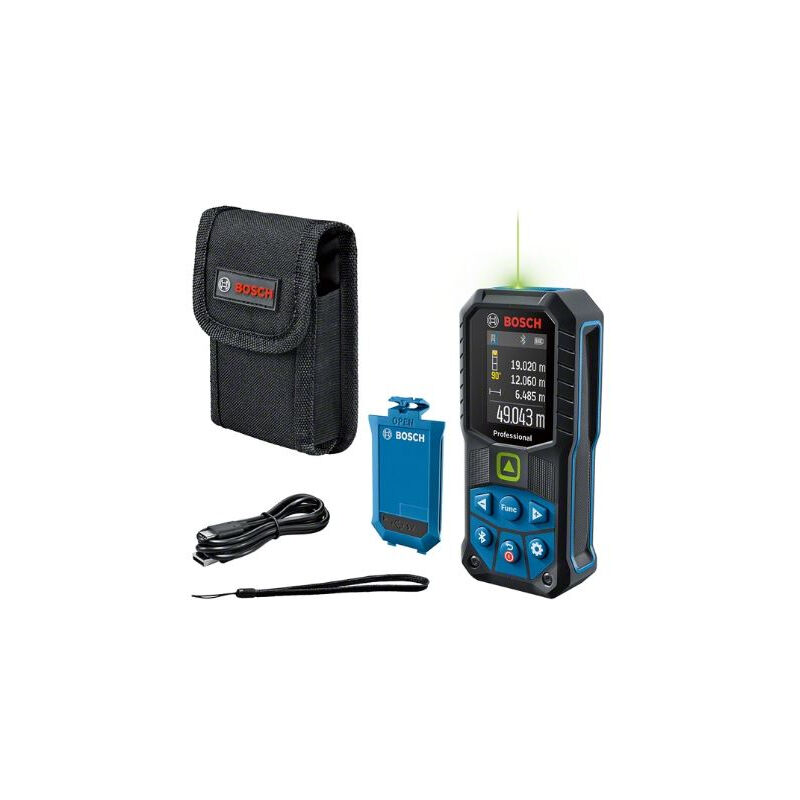 Télémètre laser glm 50-27 cg Bluetooth Bosch avec batterie 3.7V 1.0Ah a - Housse - 0601072U01
