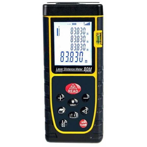 Télémètre laser 40 m, télémètre laser portable de haute précision, instrument de mesure infrarouge pour salles de mesure, règle électronique, jaune